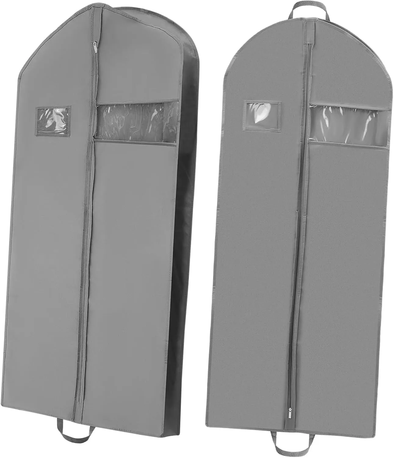 2 Pcs Suit Garment Bag Transparent Window Dress Suit Storage Bag for Home and Travel 152x60x10cm
