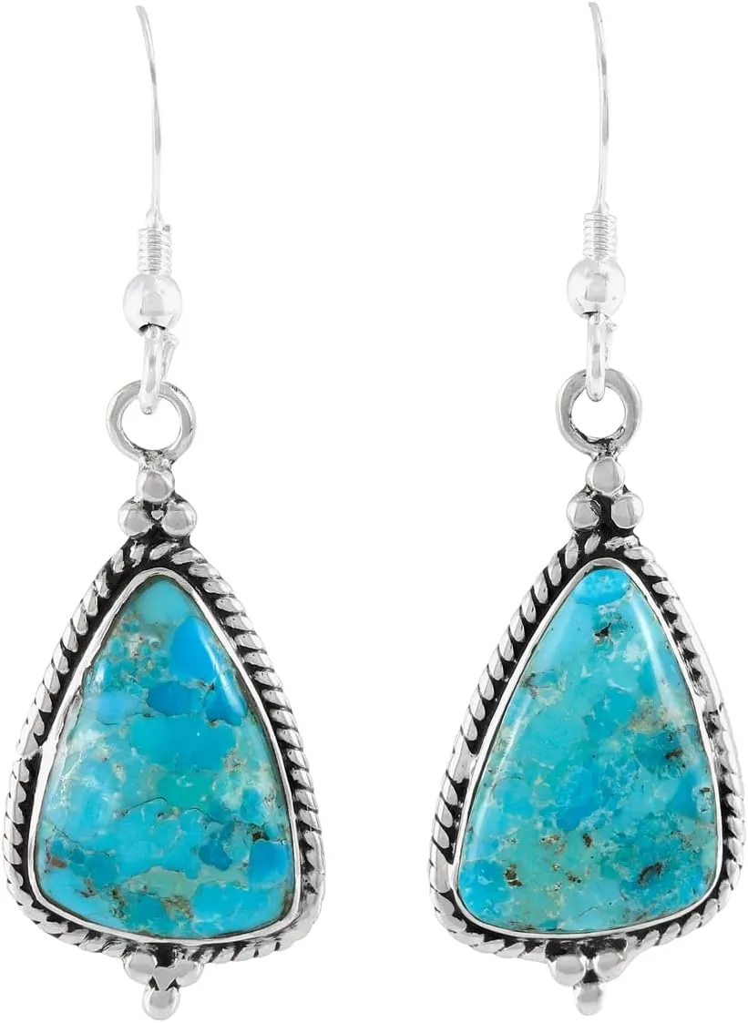 925 Sterling Silver Earrings Genuine Gemstones Drop Dangles