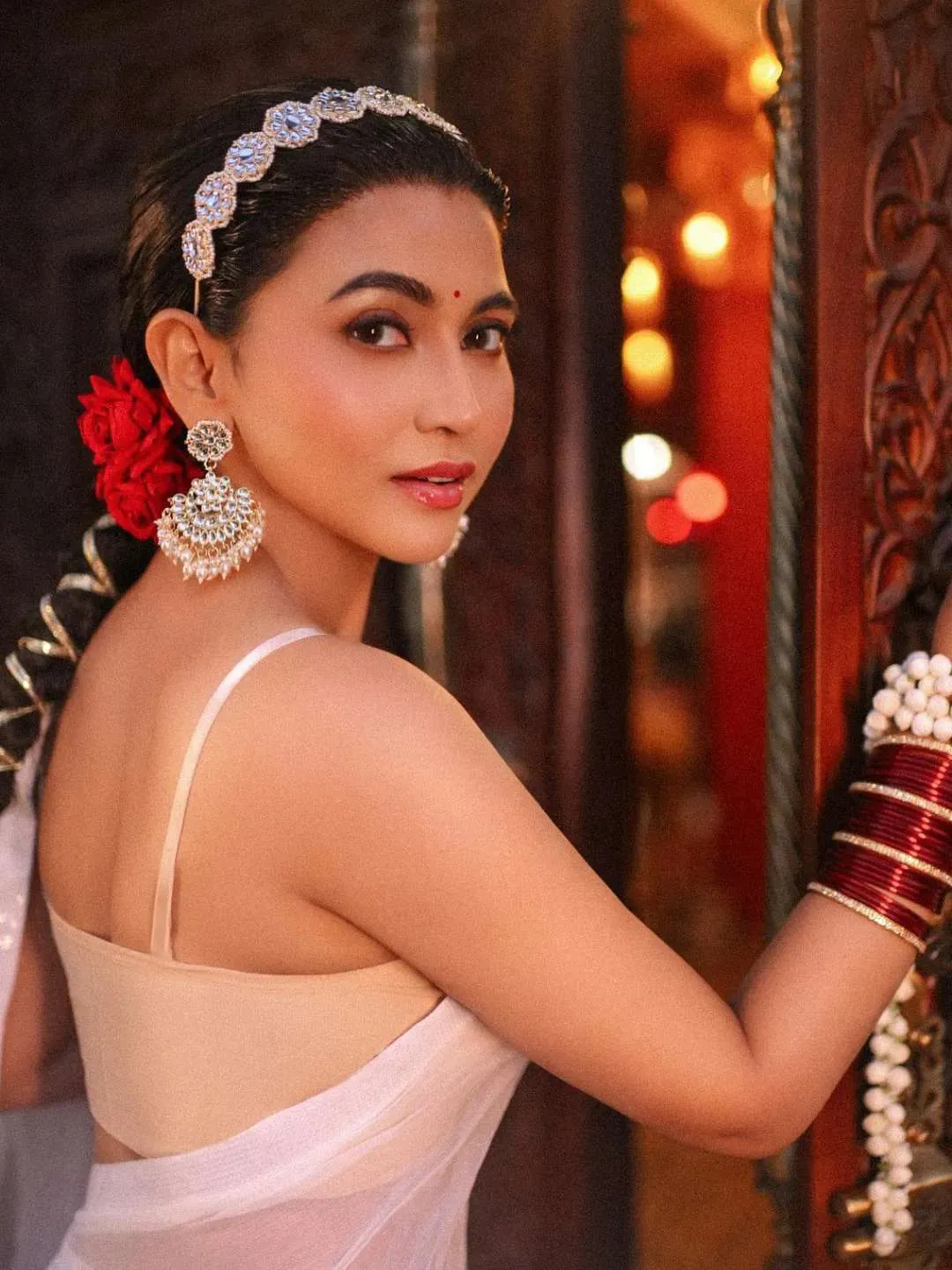 Aimee Barua In Classic Chandbali Earrings