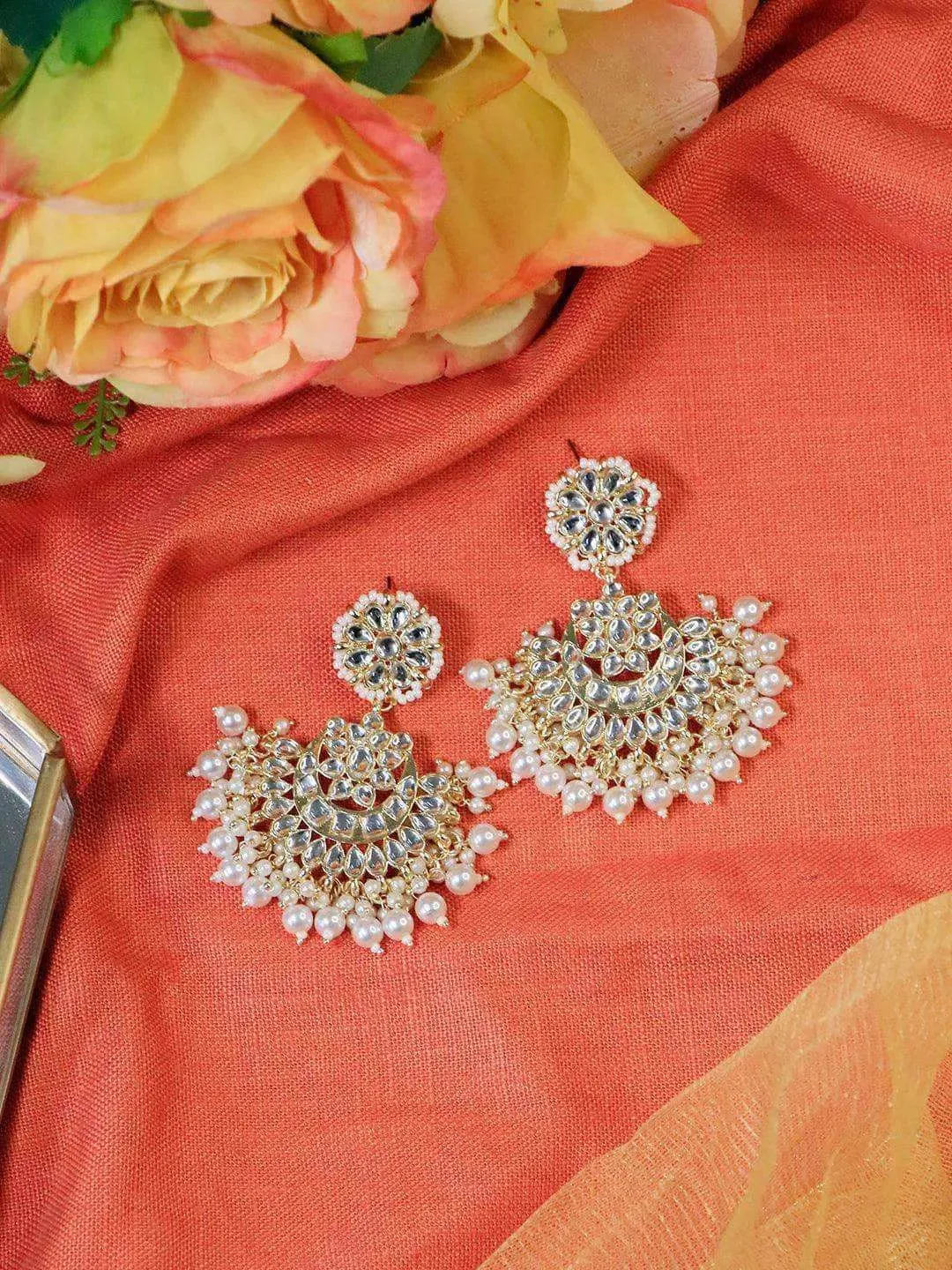 Aimee Barua In Classic Chandbali Earrings