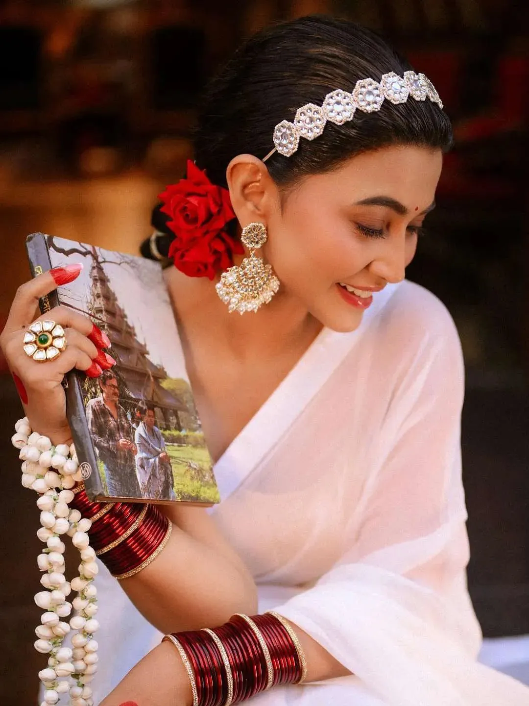 Aimee Barua In Classic Chandbali Earrings