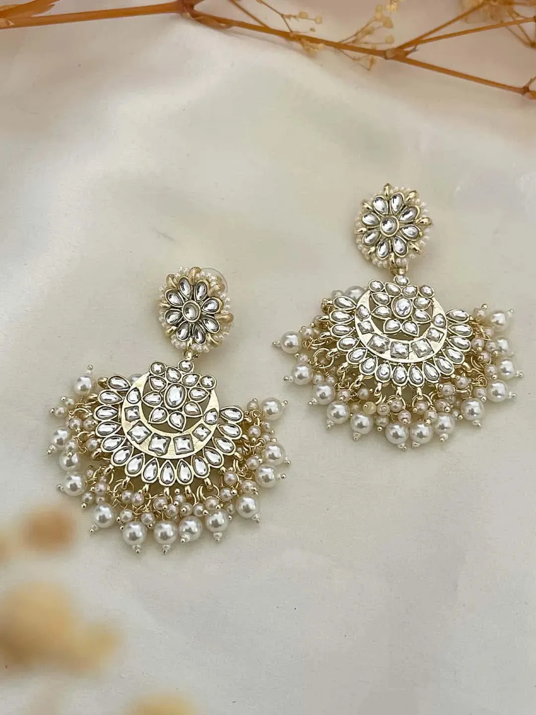 Aimee Barua In Classic Chandbali Earrings