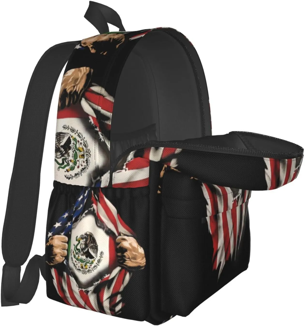 American Grown Mexican Roots Mexico Flag Love Laptop Backpack Work Travel Backpacks Business Rucksack Casual Outdoor Daypack with Adjustable Strap Bags for Sports Office Gym Hiking
