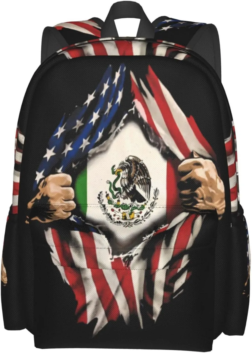 American Grown Mexican Roots Mexico Flag Love Laptop Backpack Work Travel Backpacks Business Rucksack Casual Outdoor Daypack with Adjustable Strap Bags for Sports Office Gym Hiking
