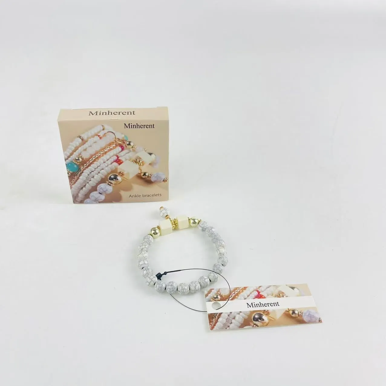Ankle bracelets, Elastic Beaded Anklets for Women Handmade Beach Boho Colorful Beads Ankle Bracelets Set