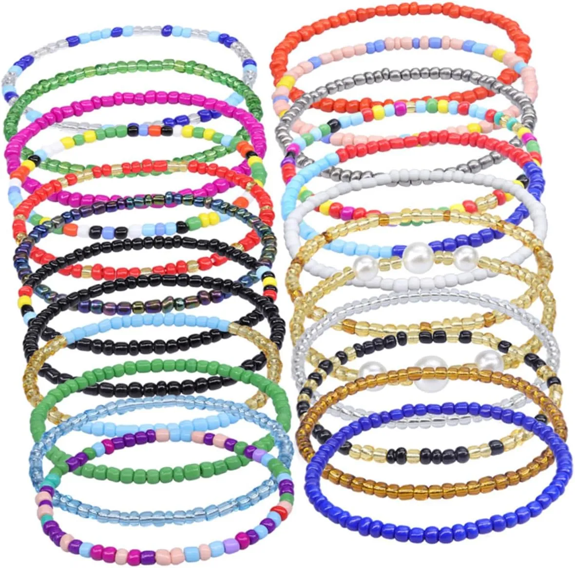 Ankle Bracelets for Women Boho Style Beaded Anklet Gold Jewelry Sets Accessory