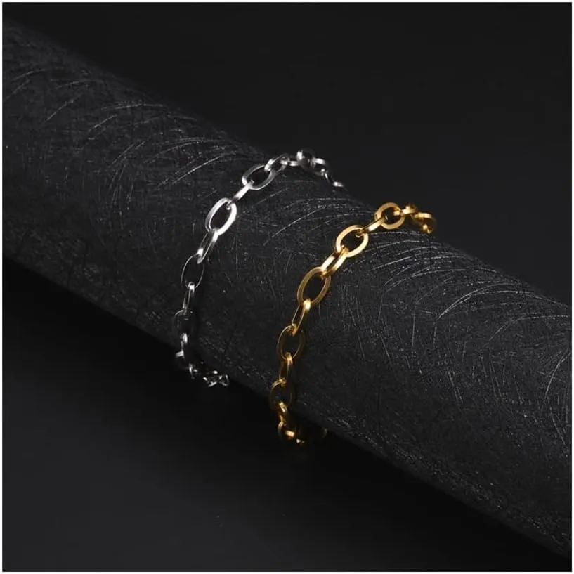 Anklet Leg Ankle Bracelet Beaded Foot Chain Anklet Jewelry Gift for Women Anklet for Women (Metal Color : Hip Hop Chain Gold)