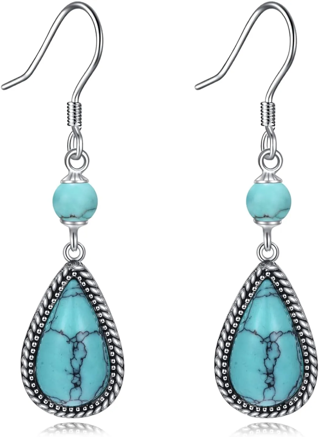 AOBOCO Sterling Silver Turquoise Dragonfly Earrings for Women Dangle Turquoise Animals Earrings Owl Turquoise Leverback Earrings Jewelry Birthday Mothers Day Gifts for Mom