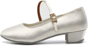 AOQUNFS Girls Latin Dance Shoes Low Heels Tango Salsa Ballroom Practice Performance Dancing Shoes,Model KCETMD