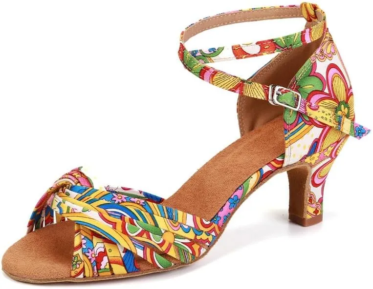AOQUNFS Women Ballroom Dance Shoes Latin Salsa Performance Practice Dancing Shoes,L255
