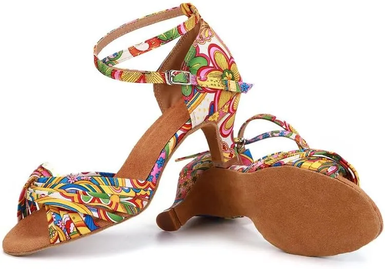 AOQUNFS Women Ballroom Dance Shoes Latin Salsa Performance Practice Dancing Shoes,L255