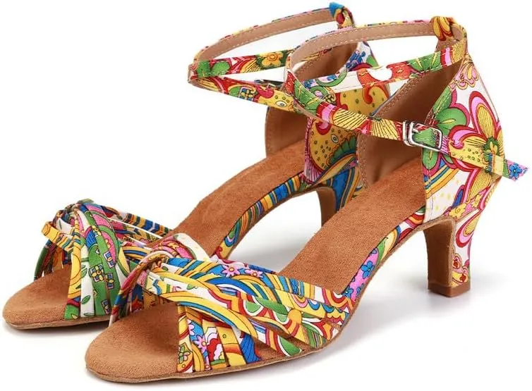 AOQUNFS Women Ballroom Dance Shoes Latin Salsa Performance Practice Dancing Shoes,L255