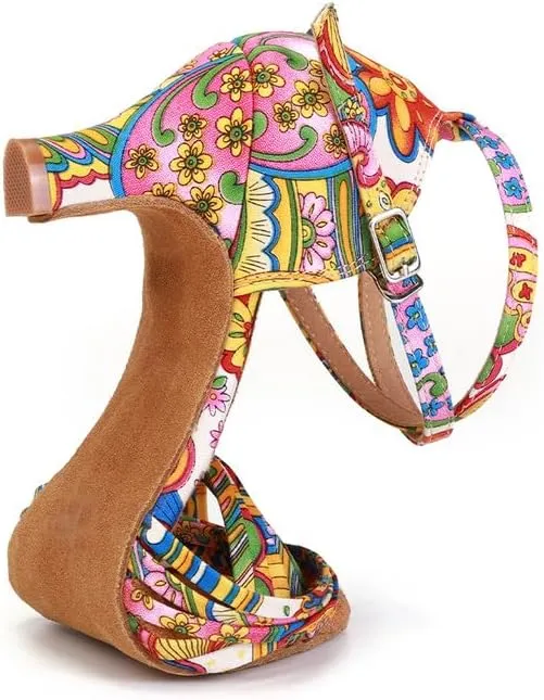 AOQUNFS Women Ballroom Dance Shoes Latin Salsa Performance Practice Dancing Shoes,L255