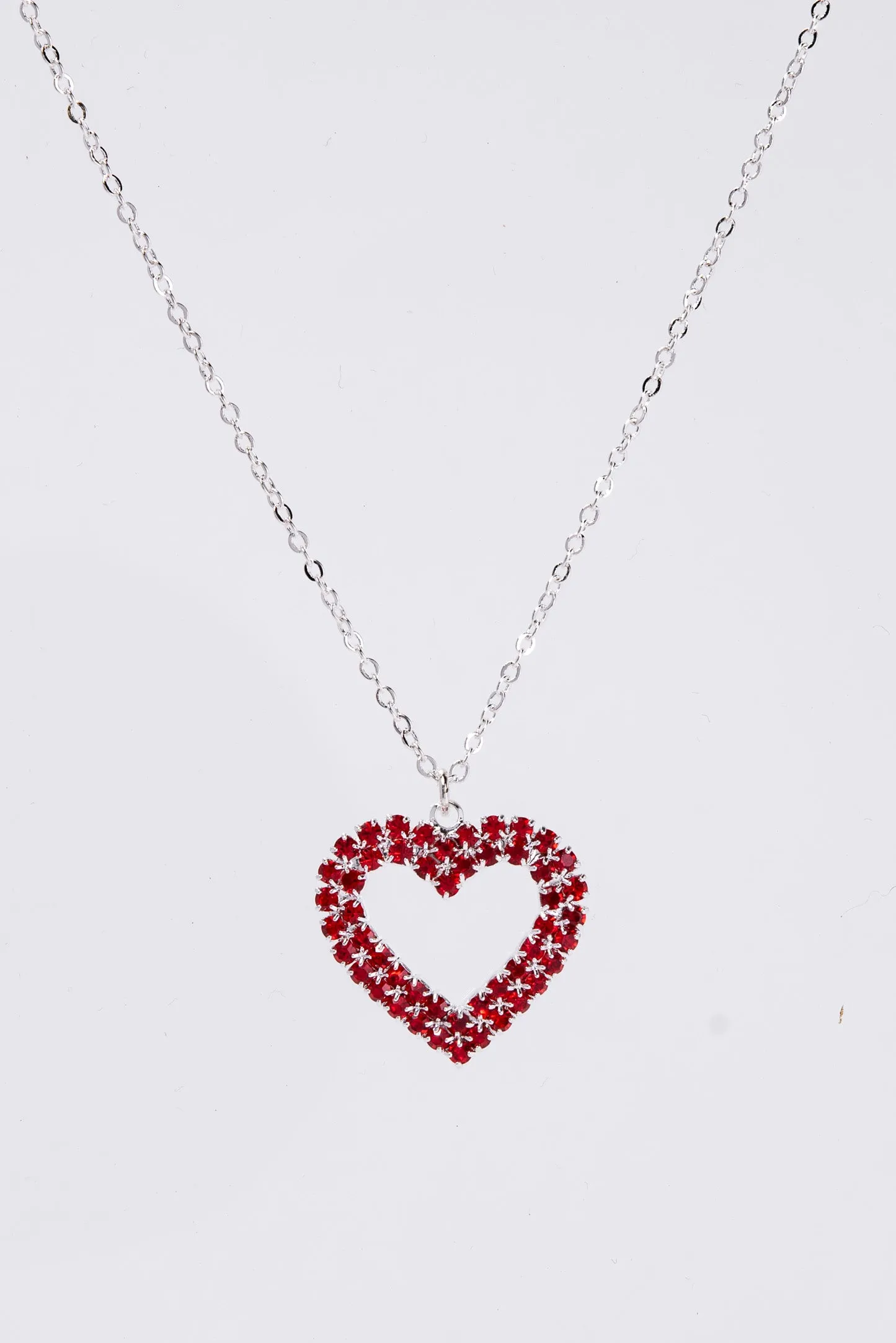 Ariella Heart Pave Pendant Necklace
