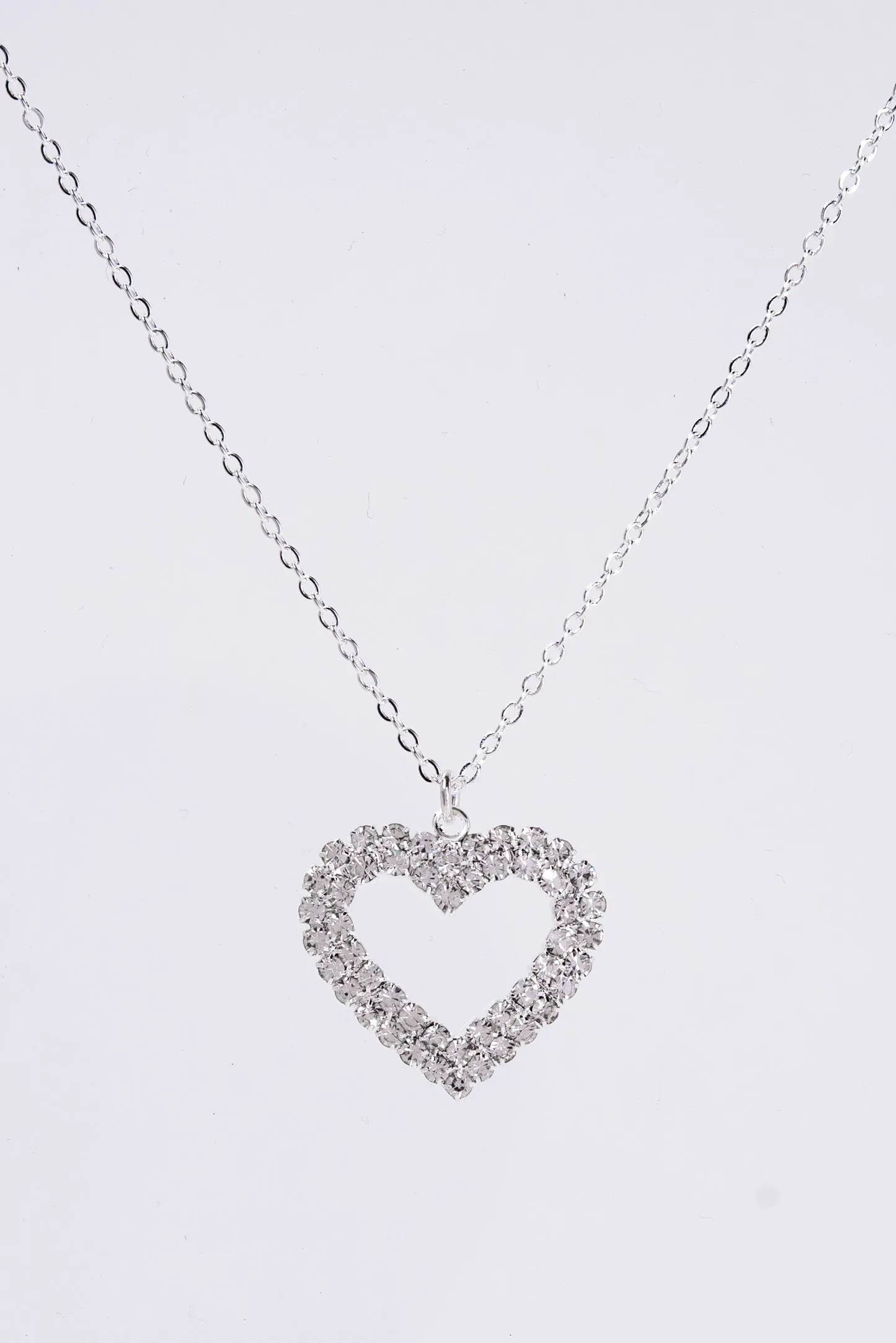 Ariella Heart Pave Pendant Necklace