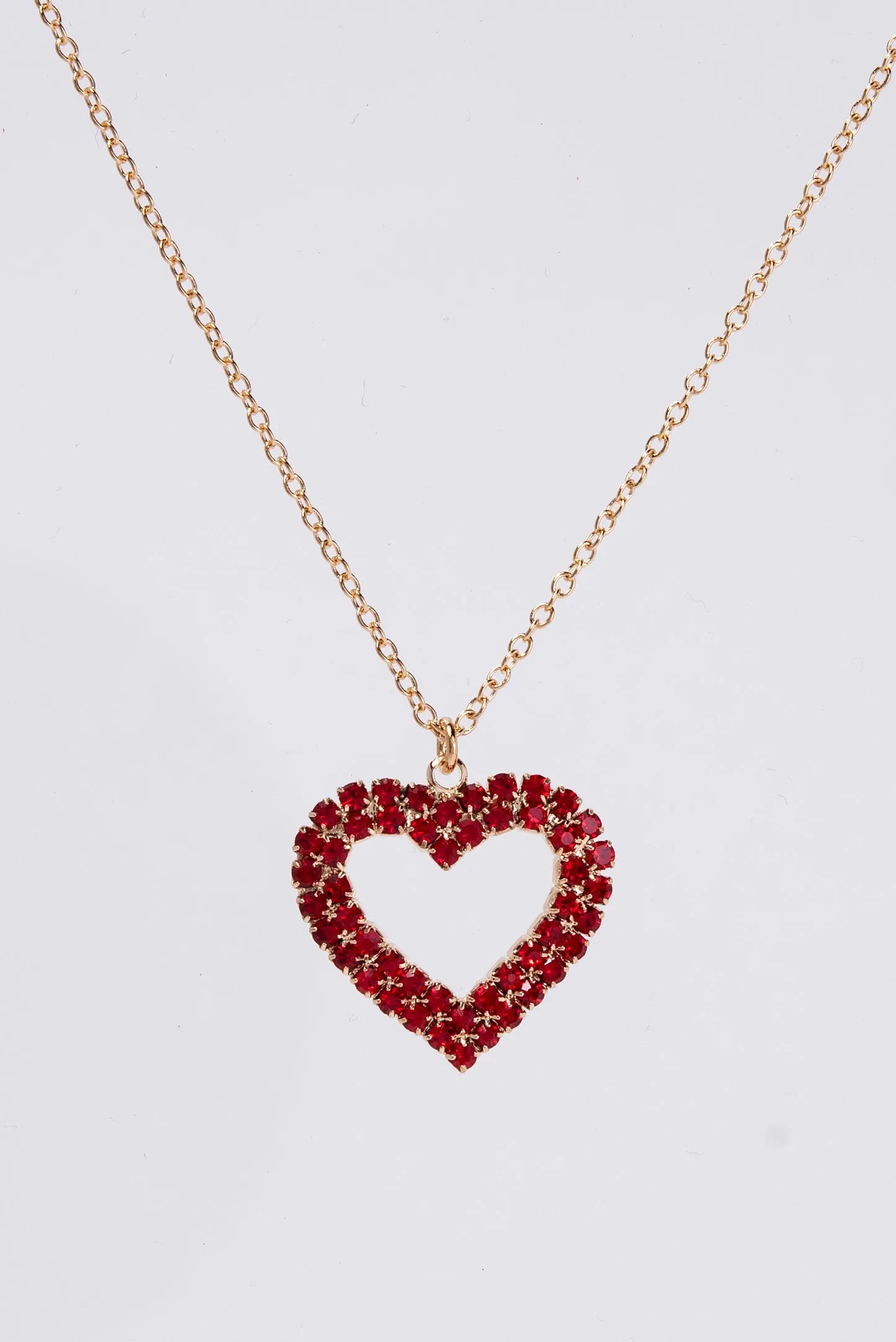Ariella Heart Pave Pendant Necklace