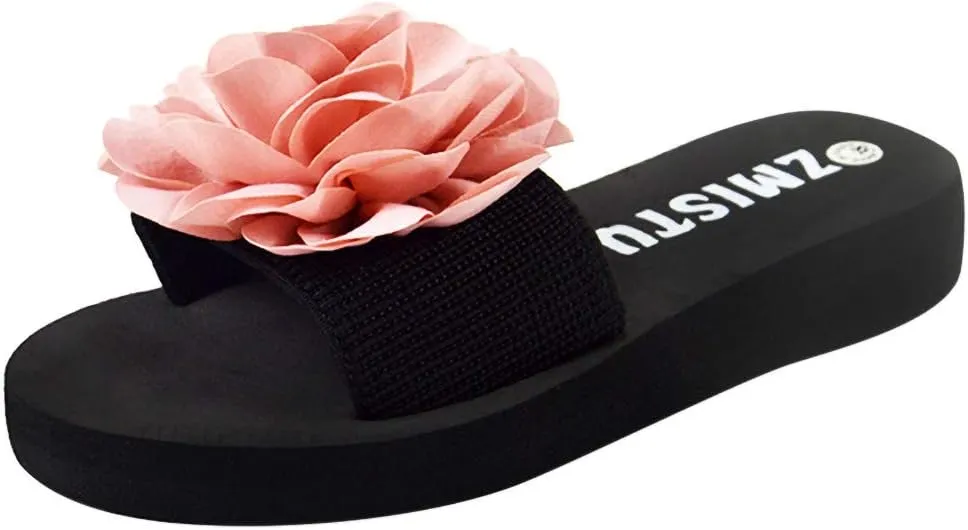 Beach Sandals for Woman Comfortable Slip on Walking Thong Sandals Women's Flat Sandal Comfy Sandal for Women