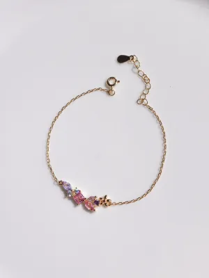 Beauty Flower Bracelet, 925 Sterling Silver