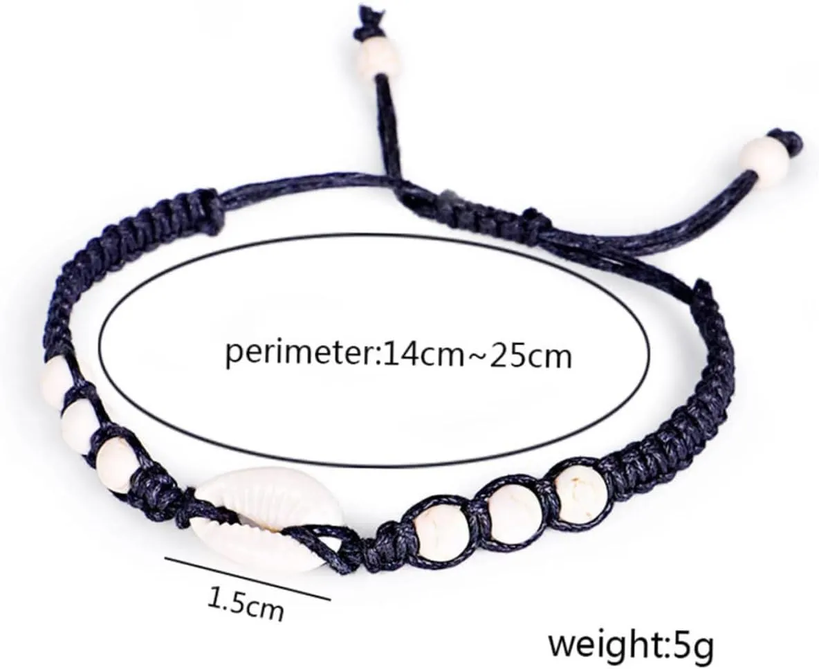 BESTYASH Handmade Woven Bracelet Elegant Shell Hand Jewelry for Birthdays and Celebrations Color Options