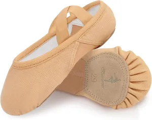 Bezioner Ballet Slippers for Girls Highly Elastic Girls Ballet Shoes Split Sole Dance Shoes for Toddler/Kid/Women