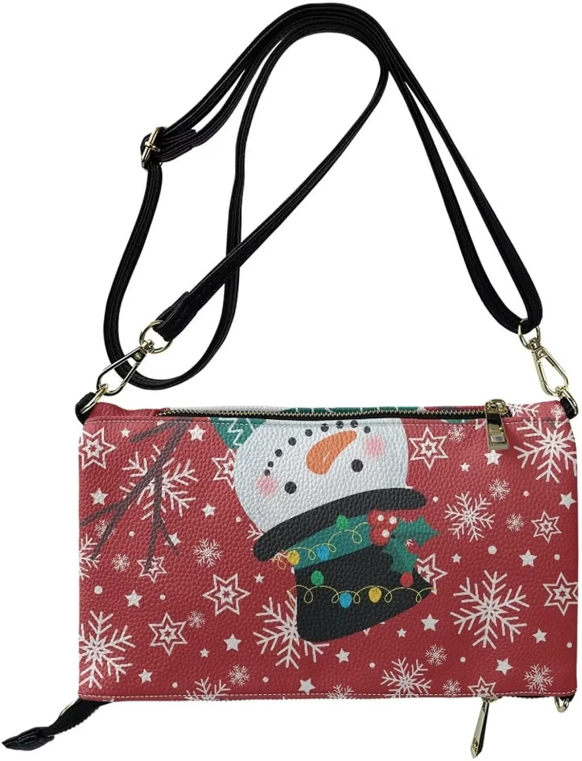 Binienty Graphic Crossbody Purses for Women,Shoulder Handbags Vegan Leather Casual Satchel with Guitar Strap