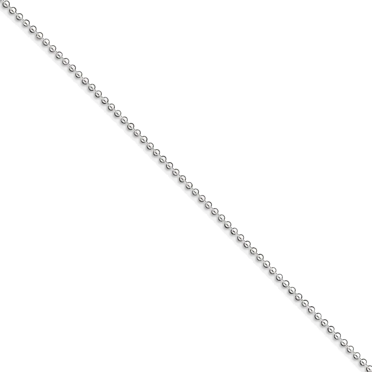 Bonyak Jewelry Sterling Silver 1.5mm Beaded Chain Anklet Glorious