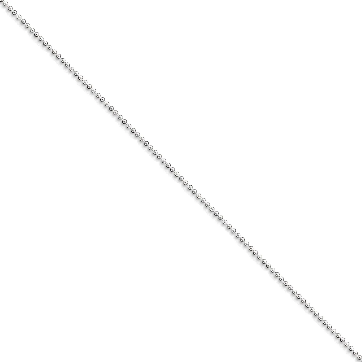 Bonyak Jewelry Sterling Silver 1mm Beaded Chain Anklet Delicate