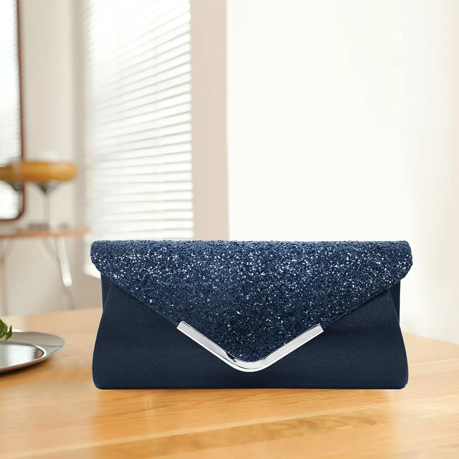 Bridal Wedding Purse Sparkly Shoulder Crossbody Women Envelope Clutch Sequins Evening Shiny Handbag