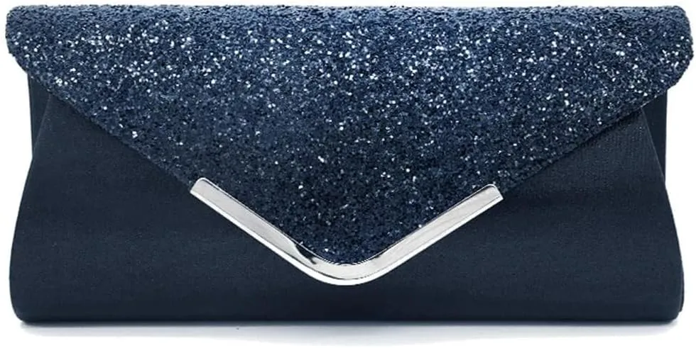 Bridal Wedding Purse Sparkly Shoulder Crossbody Women Envelope Clutch Sequins Evening Shiny Handbag