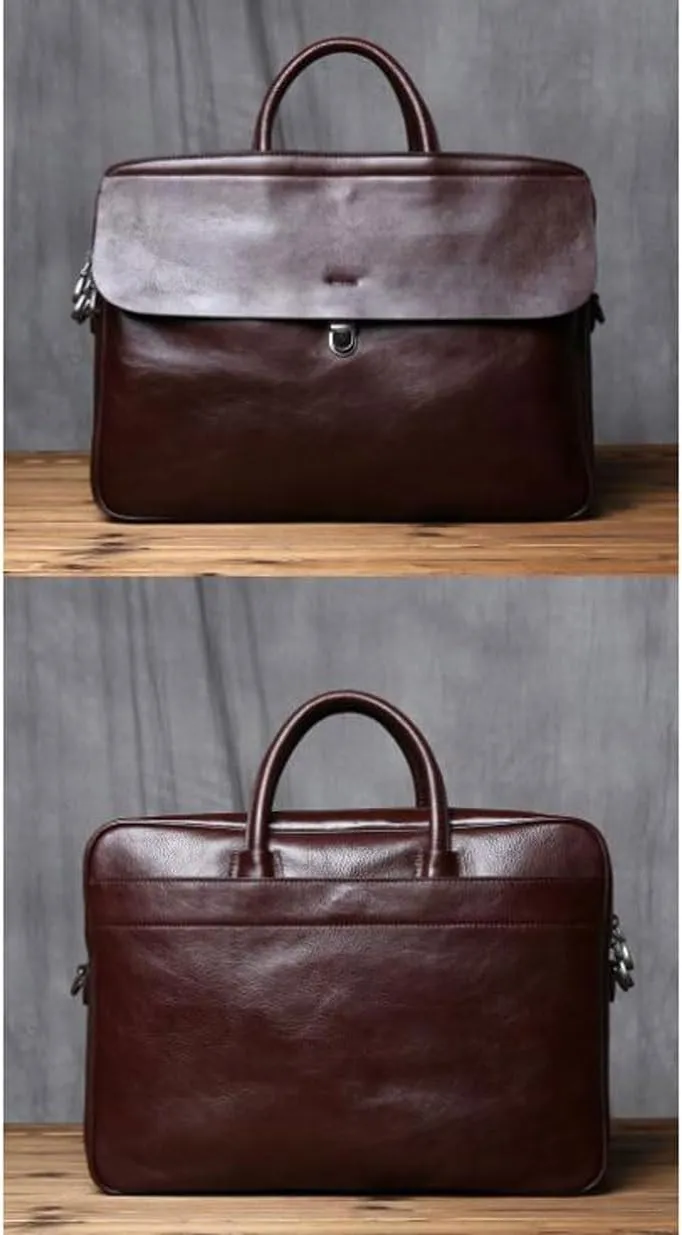 Business Briefcases Mens Messenger Shoulder Bags Handbags Genuine Leather Laptop Bags Crossbody Bags Computers Bags