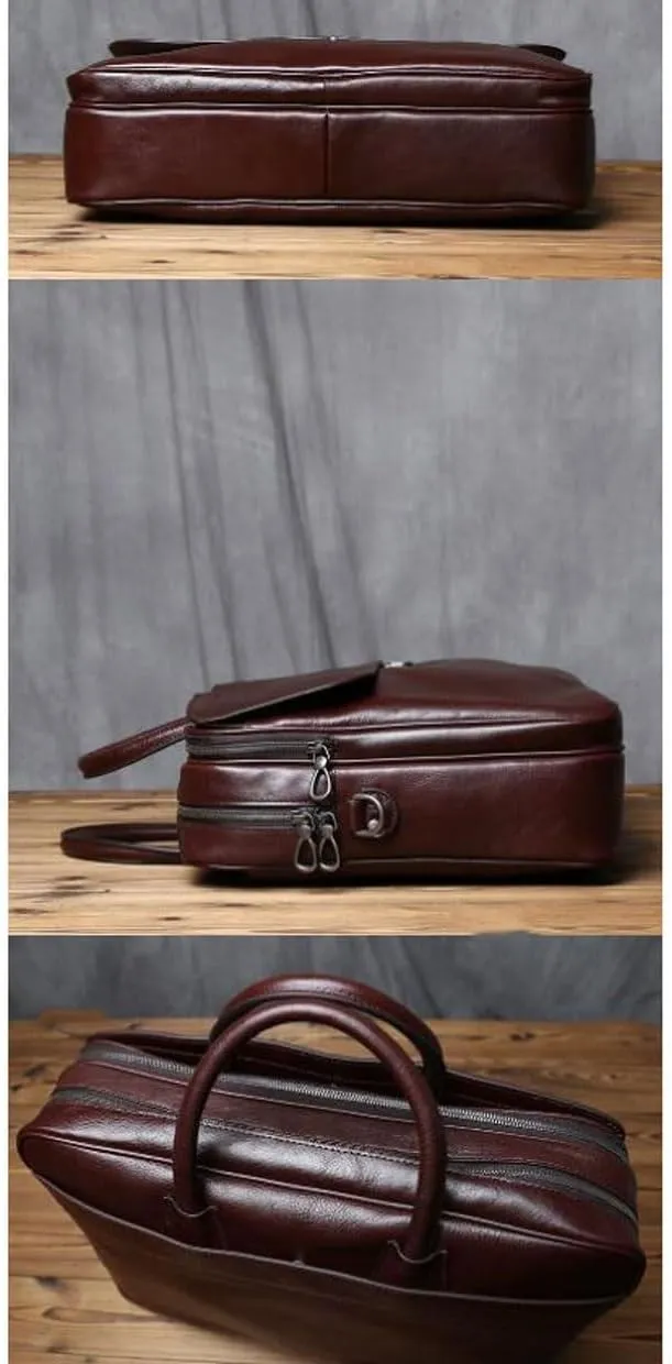 Business Briefcases Mens Messenger Shoulder Bags Handbags Genuine Leather Laptop Bags Crossbody Bags Computers Bags
