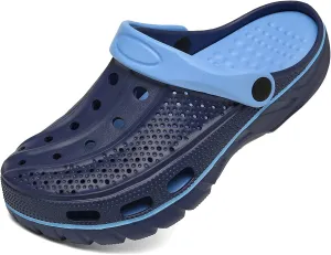 ChayChax Men's and Women's Arch Support Clogs Garden Shoes Slip-on Outdoor Beach Slippers with Removable Cushion Footbed