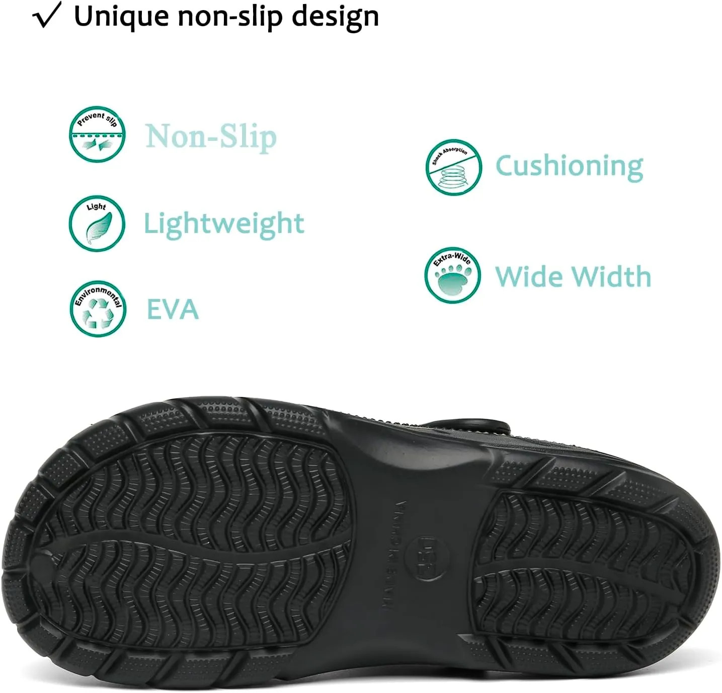 ChayChax Men's and Women's Arch Support Clogs Garden Shoes Slip-on Outdoor Beach Slippers with Removable Cushion Footbed