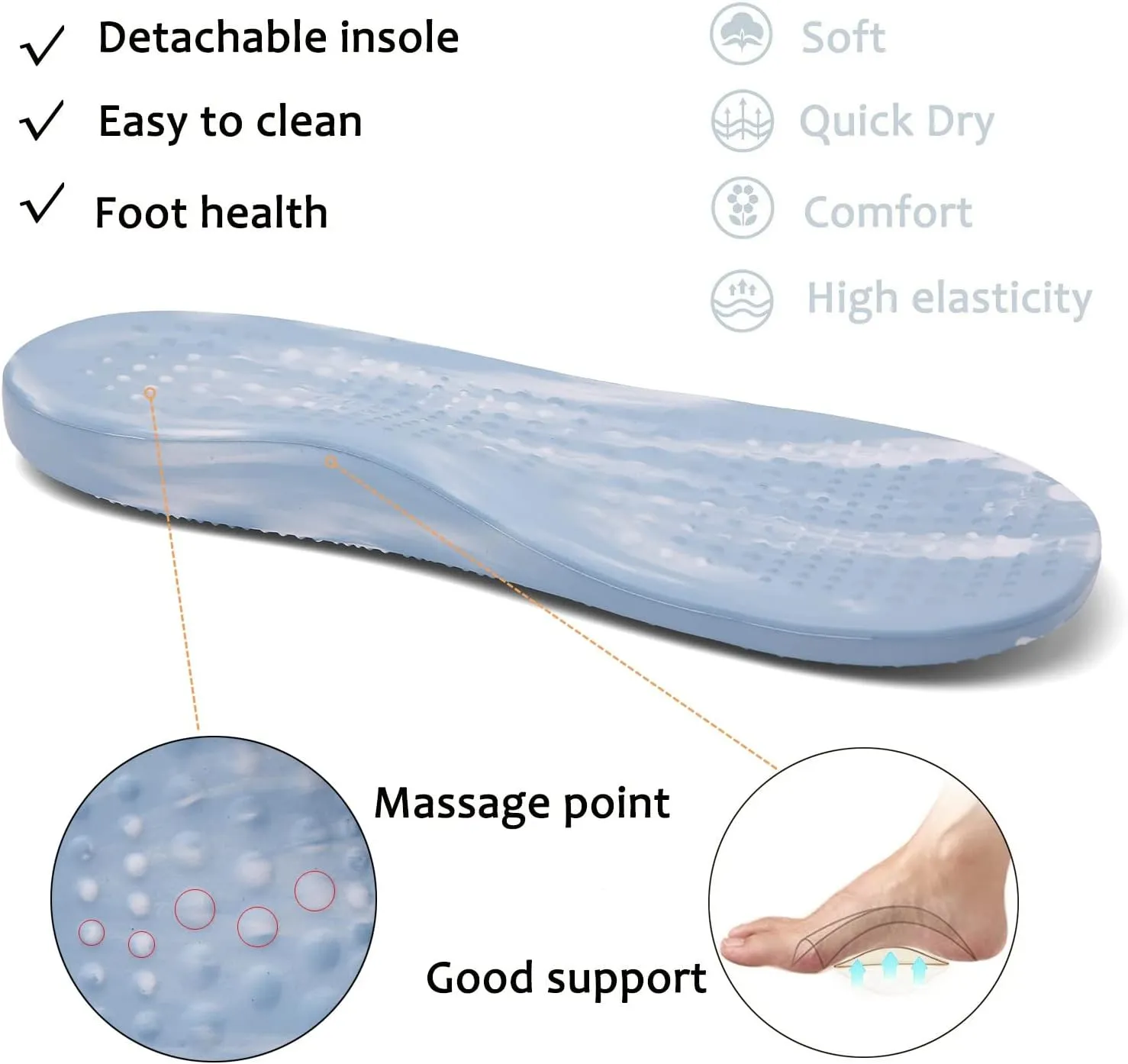 ChayChax Men's and Women's Arch Support Clogs Garden Shoes Slip-on Outdoor Beach Slippers with Removable Cushion Footbed