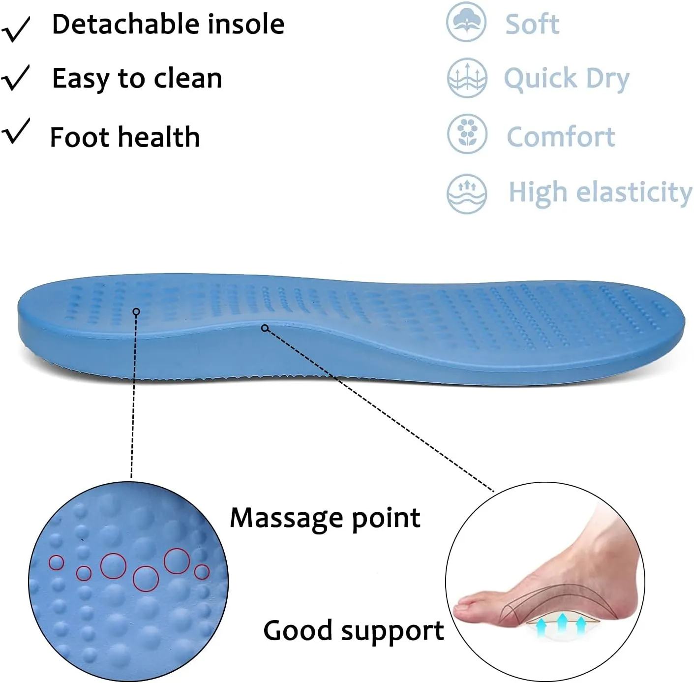 ChayChax Men's and Women's Arch Support Clogs Garden Shoes Slip-on Outdoor Beach Slippers with Removable Cushion Footbed