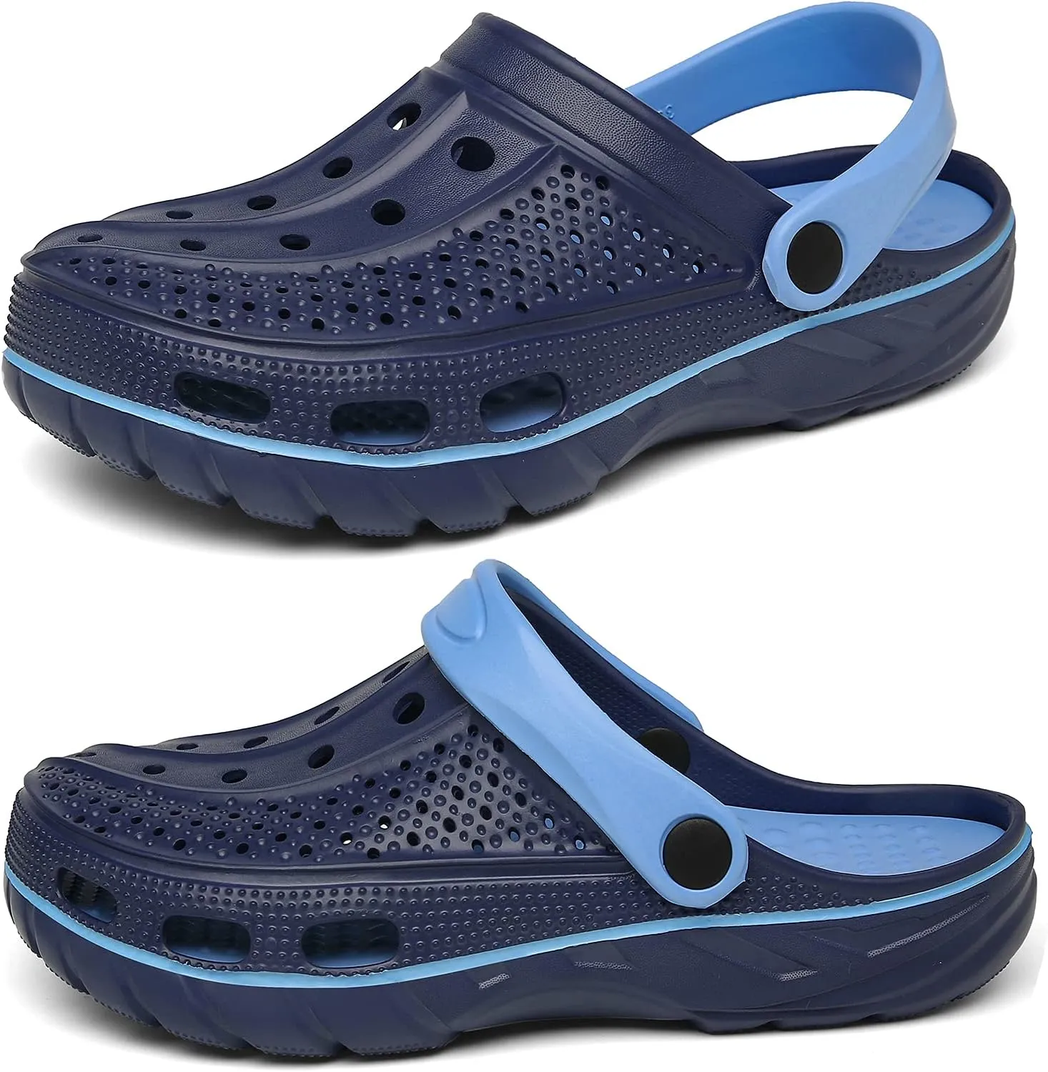 ChayChax Men's and Women's Arch Support Clogs Garden Shoes Slip-on Outdoor Beach Slippers with Removable Cushion Footbed