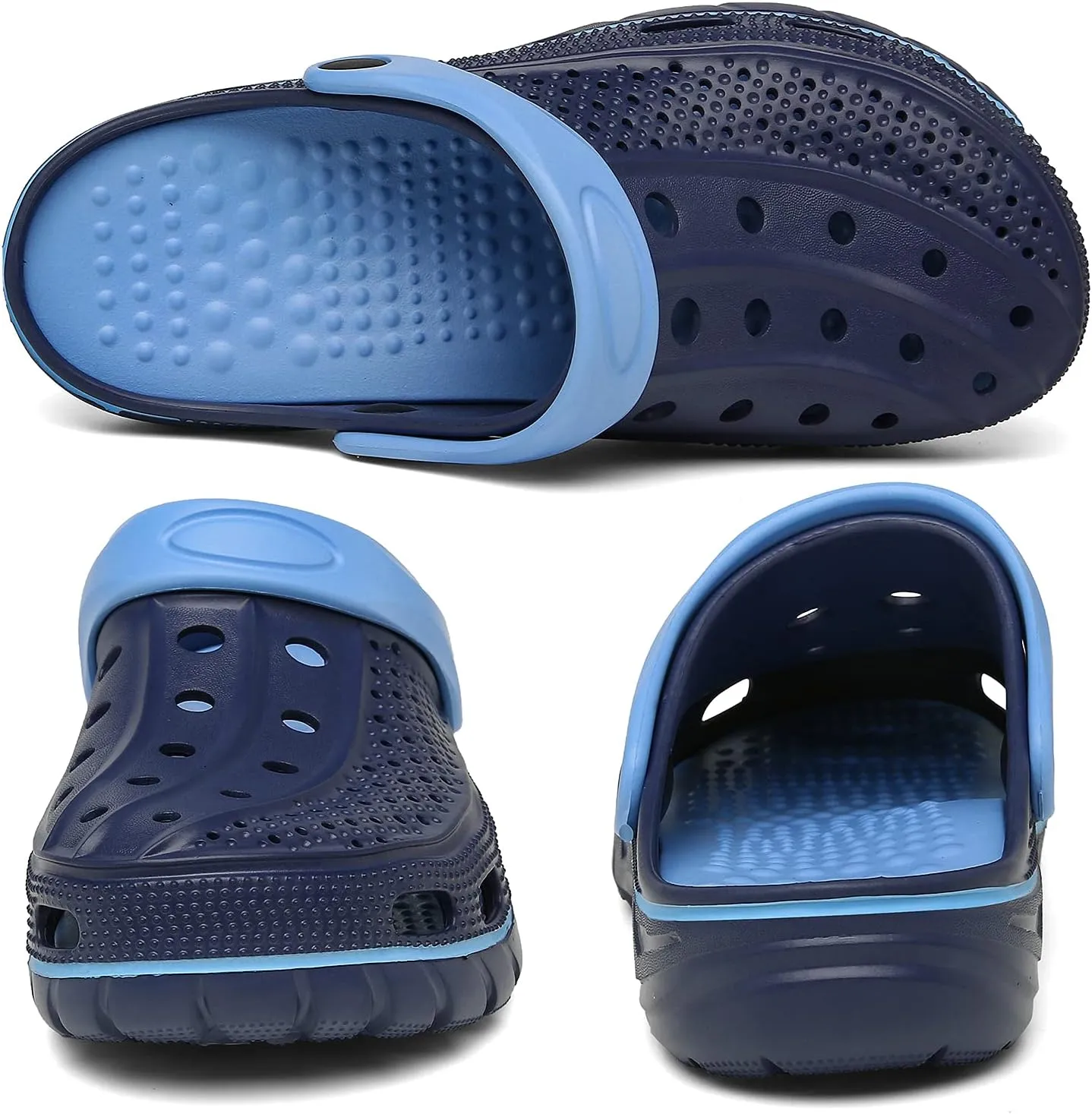 ChayChax Men's and Women's Arch Support Clogs Garden Shoes Slip-on Outdoor Beach Slippers with Removable Cushion Footbed