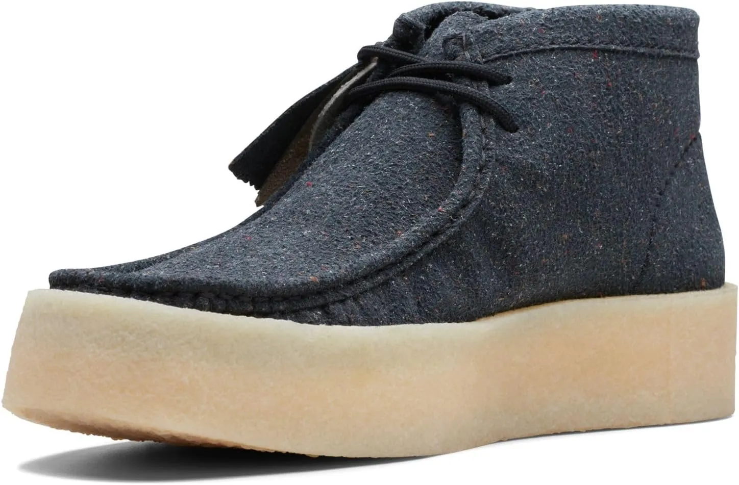Clarks Men's Wallabee Cup Boot Black Eco Leather