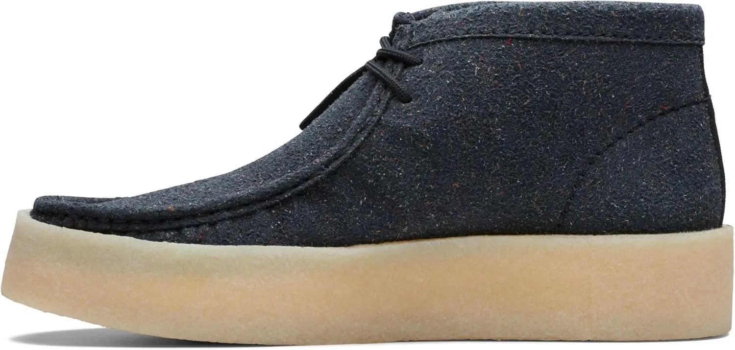 Clarks Men's Wallabee Cup Boot Black Eco Leather