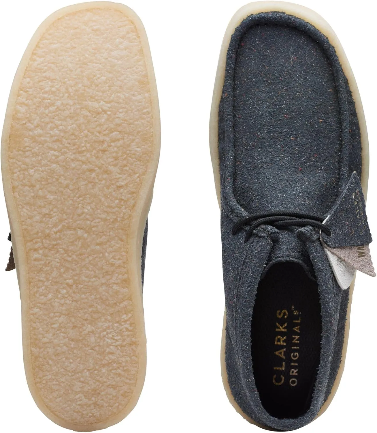 Clarks Men's Wallabee Cup Boot Black Eco Leather
