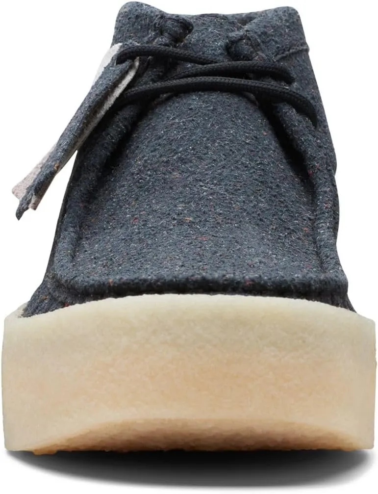 Clarks Men's Wallabee Cup Boot Black Eco Leather
