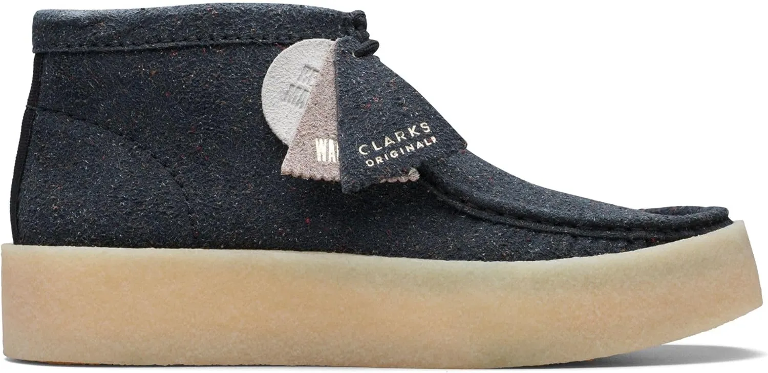 Clarks Men's Wallabee Cup Boot Black Eco Leather