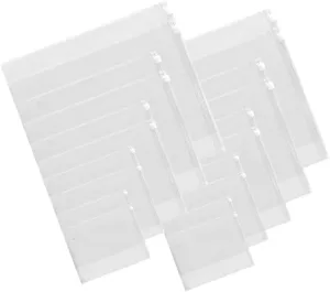 Clothes Storage Bags Zipper 10pcs Garment Bags Zipper Pouch Reusable for Organizing