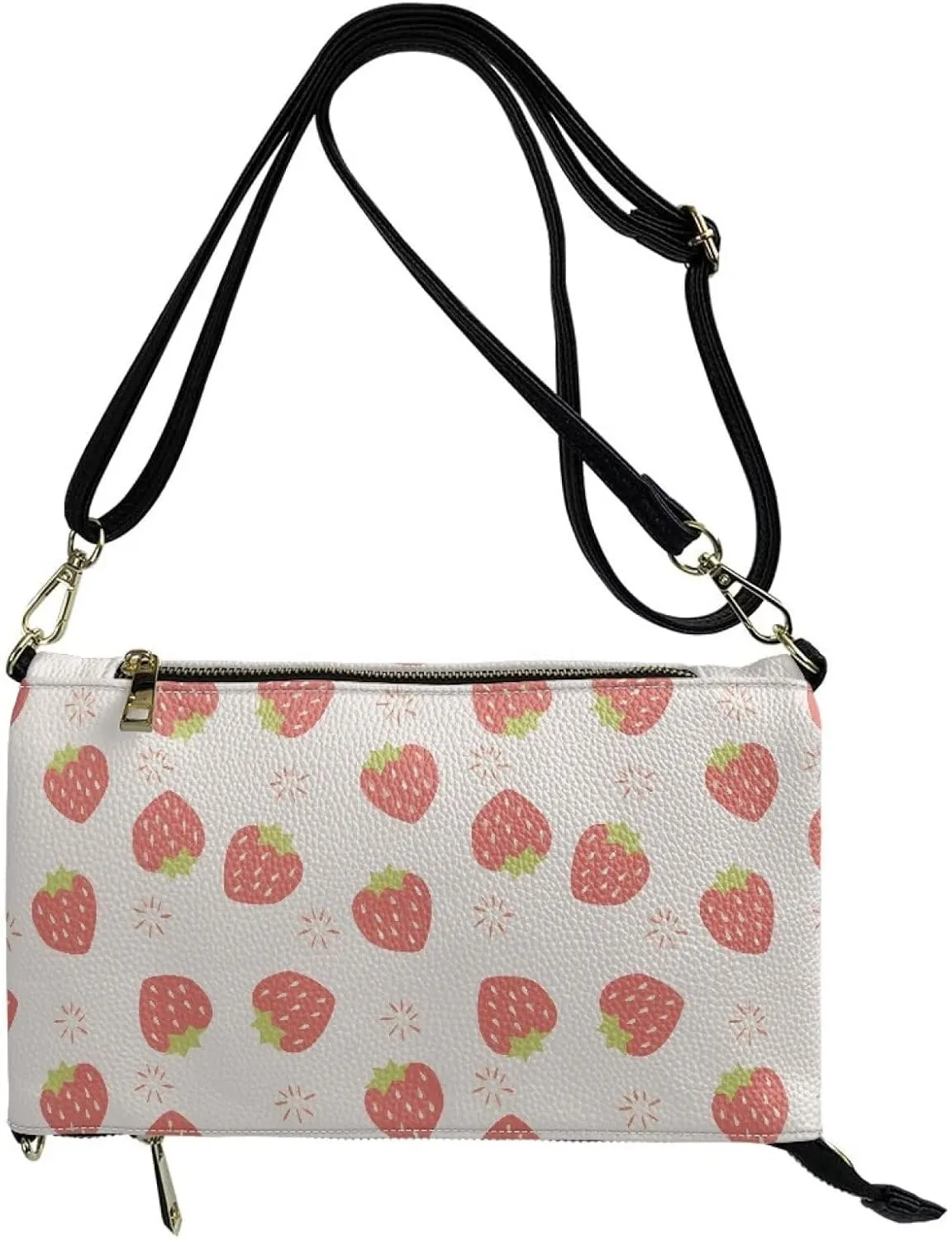 Clutch Purses for Women Leather Crossbody Shoulder Handbag with Removable Strap Waterproof Girls Party Bag