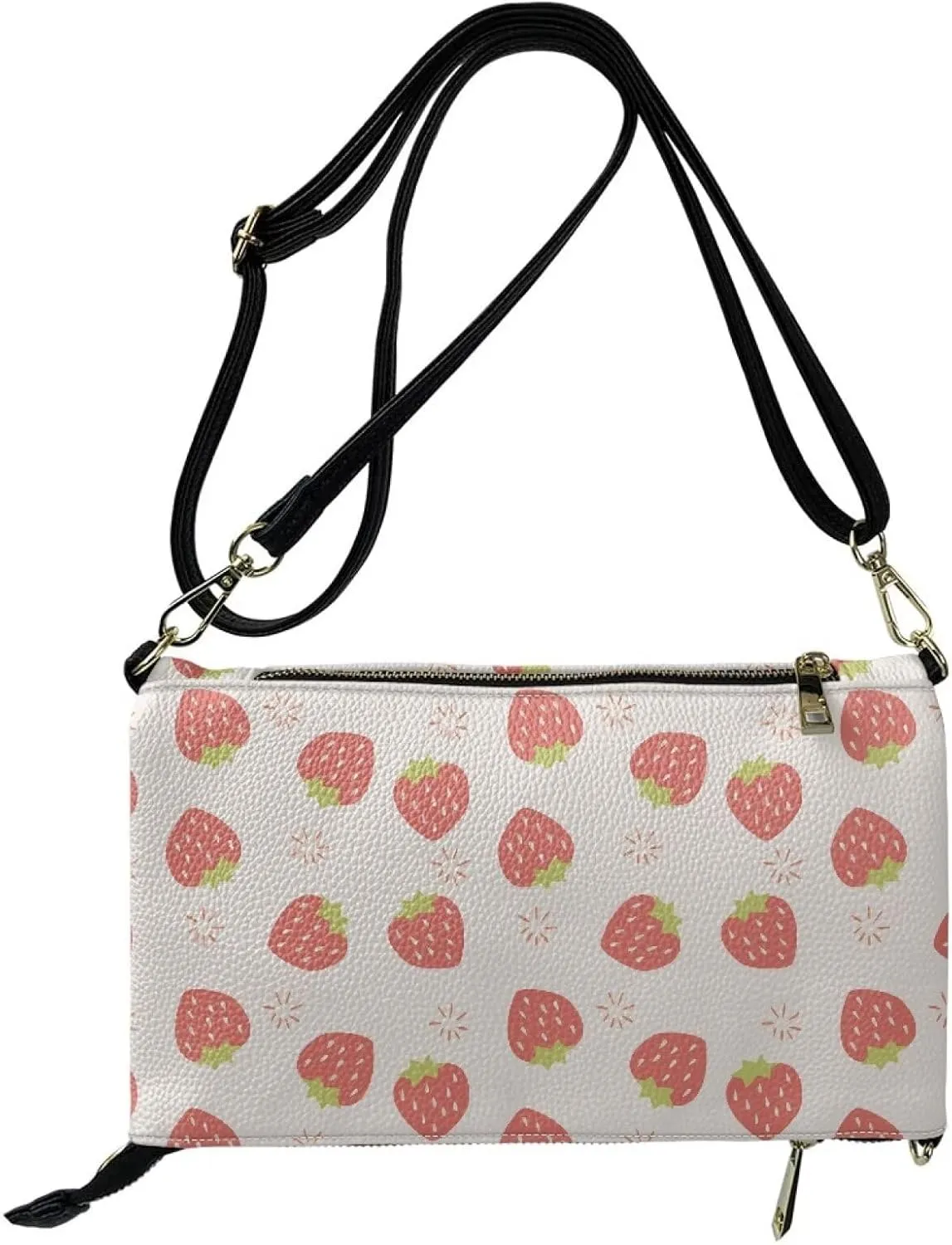 Clutch Purses for Women Leather Crossbody Shoulder Handbag with Removable Strap Waterproof Girls Party Bag