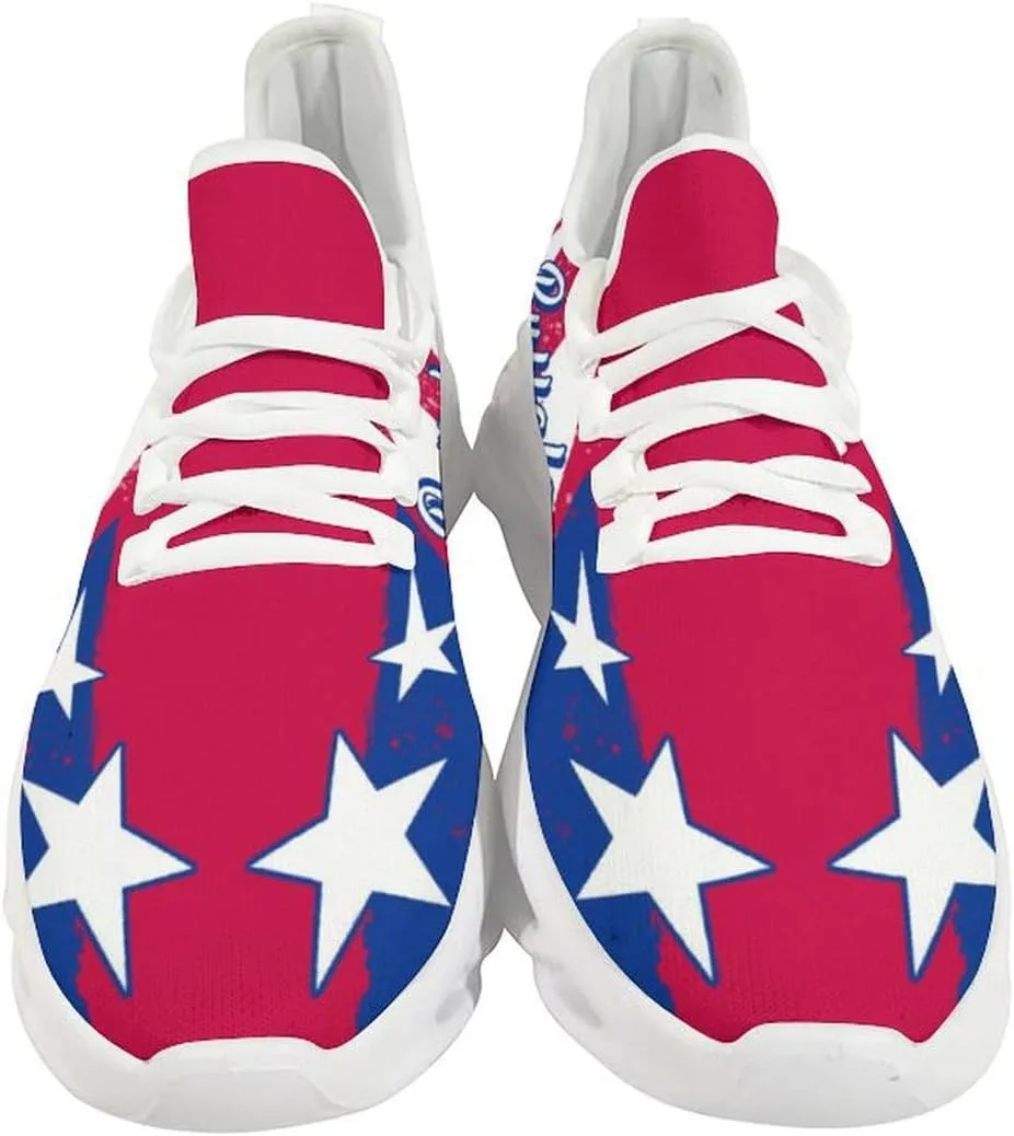 Custom Men's Sneakers Football Name & Number Breathable Fan Gift for Men Women Athletic Gym Slip-on Shoes Personalized