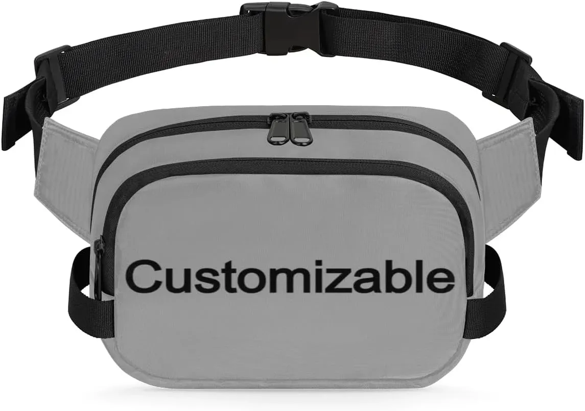 Customizable Waist Pack Bag, Hip Bum Bag with Adjustable Strap for Outdoors, Perfect for Traveling, Hiking, Running