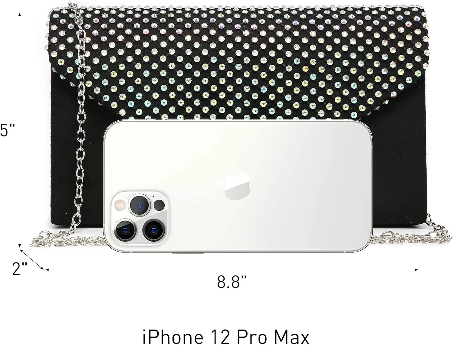 Dasein Women Sparkle Rhinestone Evening Purses Clutch Bags for Prom Cocktail Party Wedding Engagement
