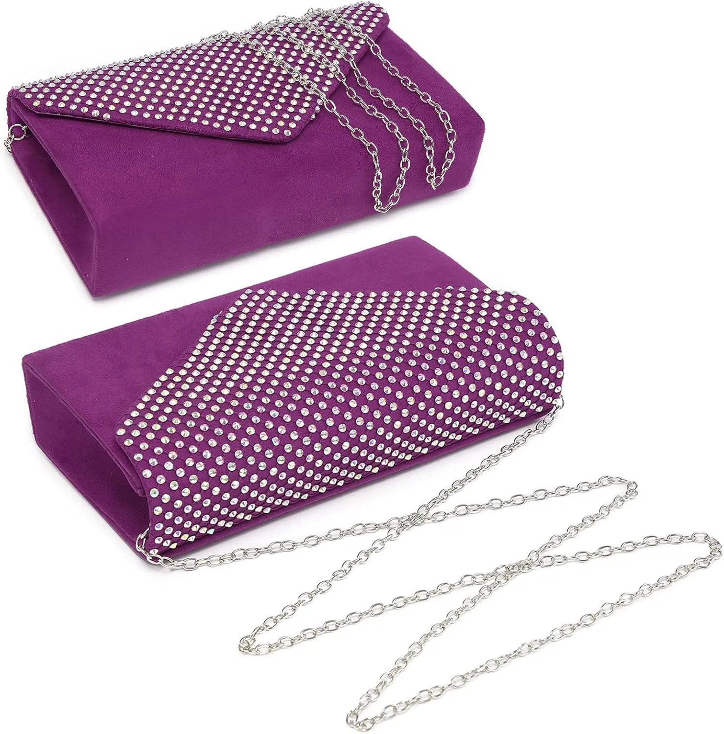 Dasein Women Sparkle Rhinestone Evening Purses Clutch Bags for Prom Cocktail Party Wedding Engagement