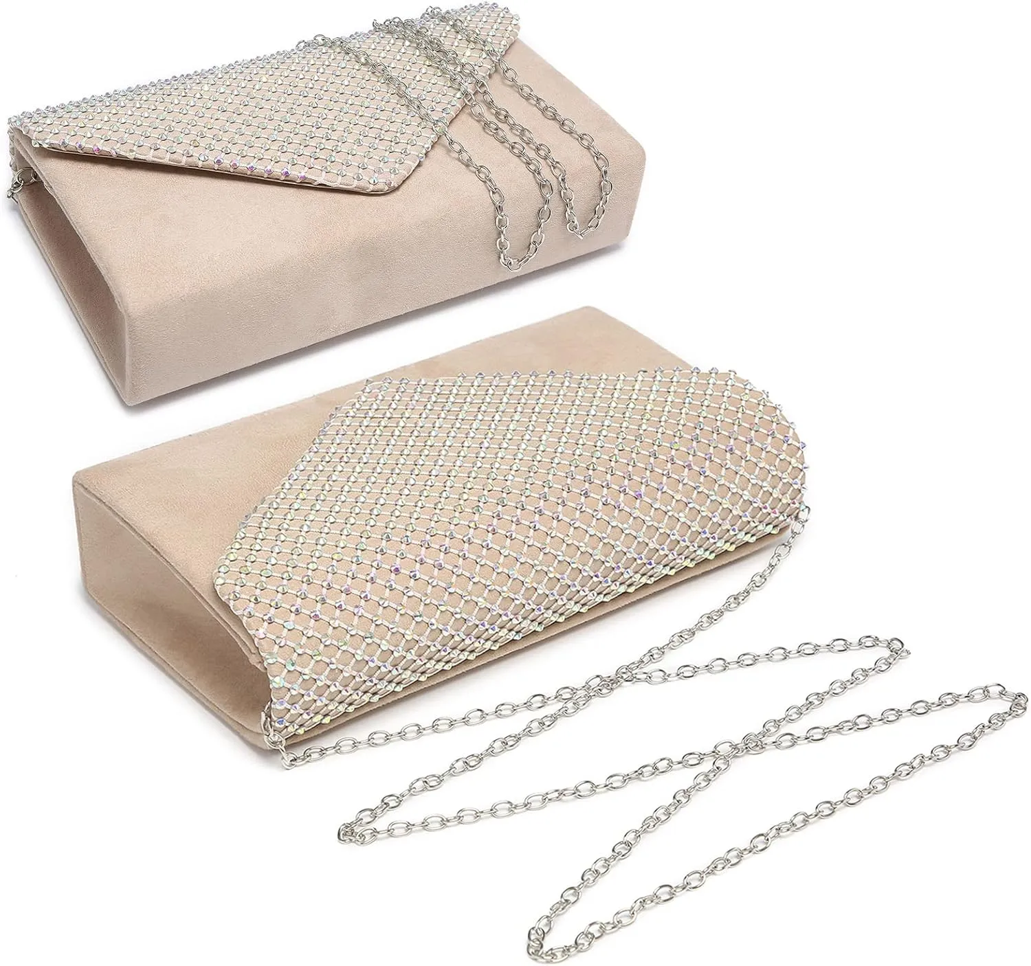 Dasein Women Sparkle Rhinestone Evening Purses Clutch Bags for Prom Cocktail Party Wedding Engagement